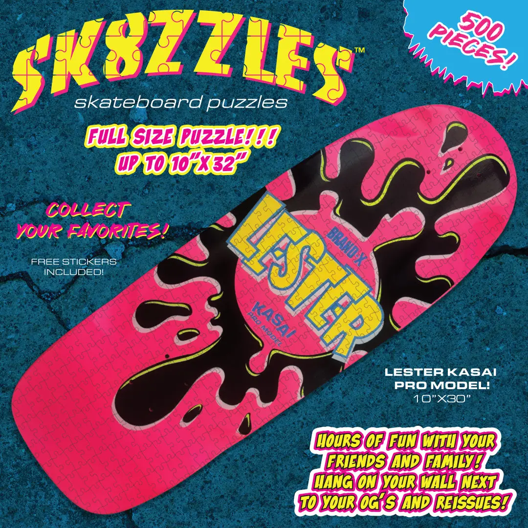 Lester Kasai Sk8zzle Skateboard Puzzle 12"X34" 2