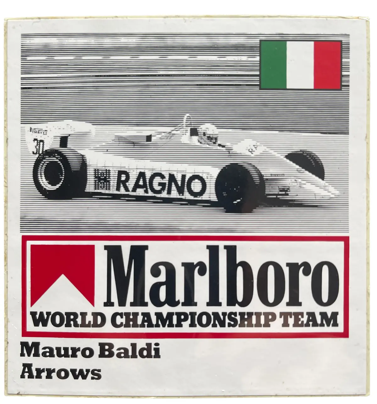 Marlboro-World-Championship-Team-Driver-Sticker- Mauro Baldi - Arrows 1