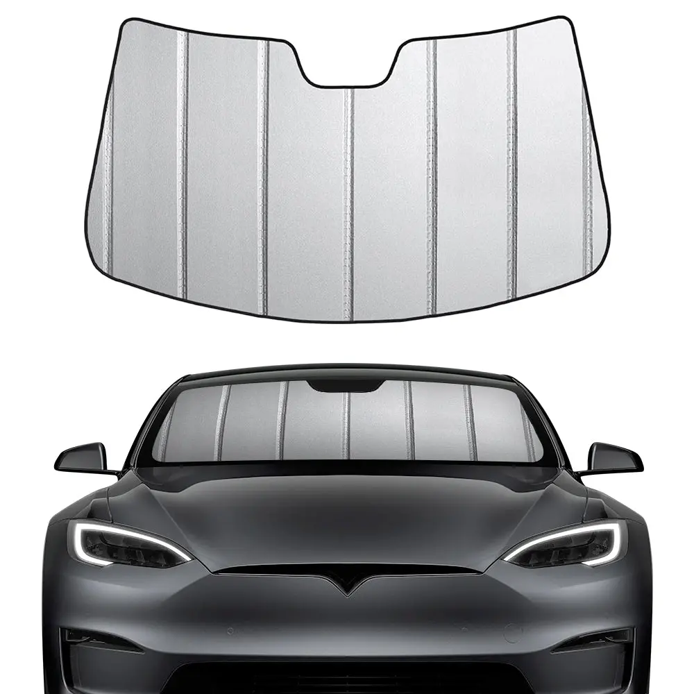 Thickened Foldable Windshield Sunshade Sun Visor For Tesla Model S 1