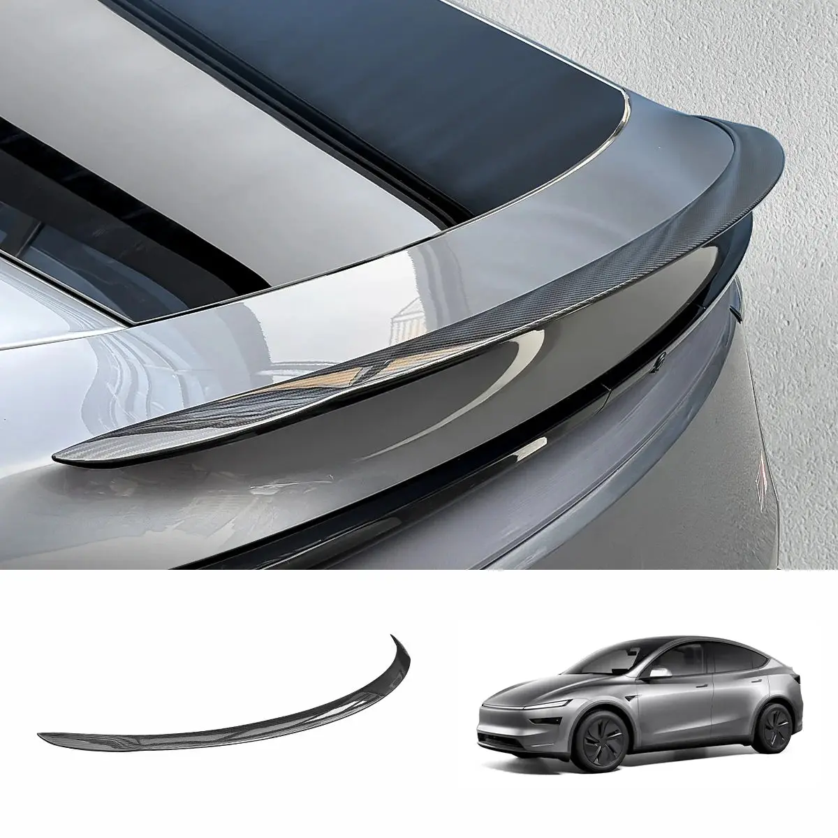 [Real Carbon Fiber] Rear Spoiler For Tesla Model 3/Y/S/X 1