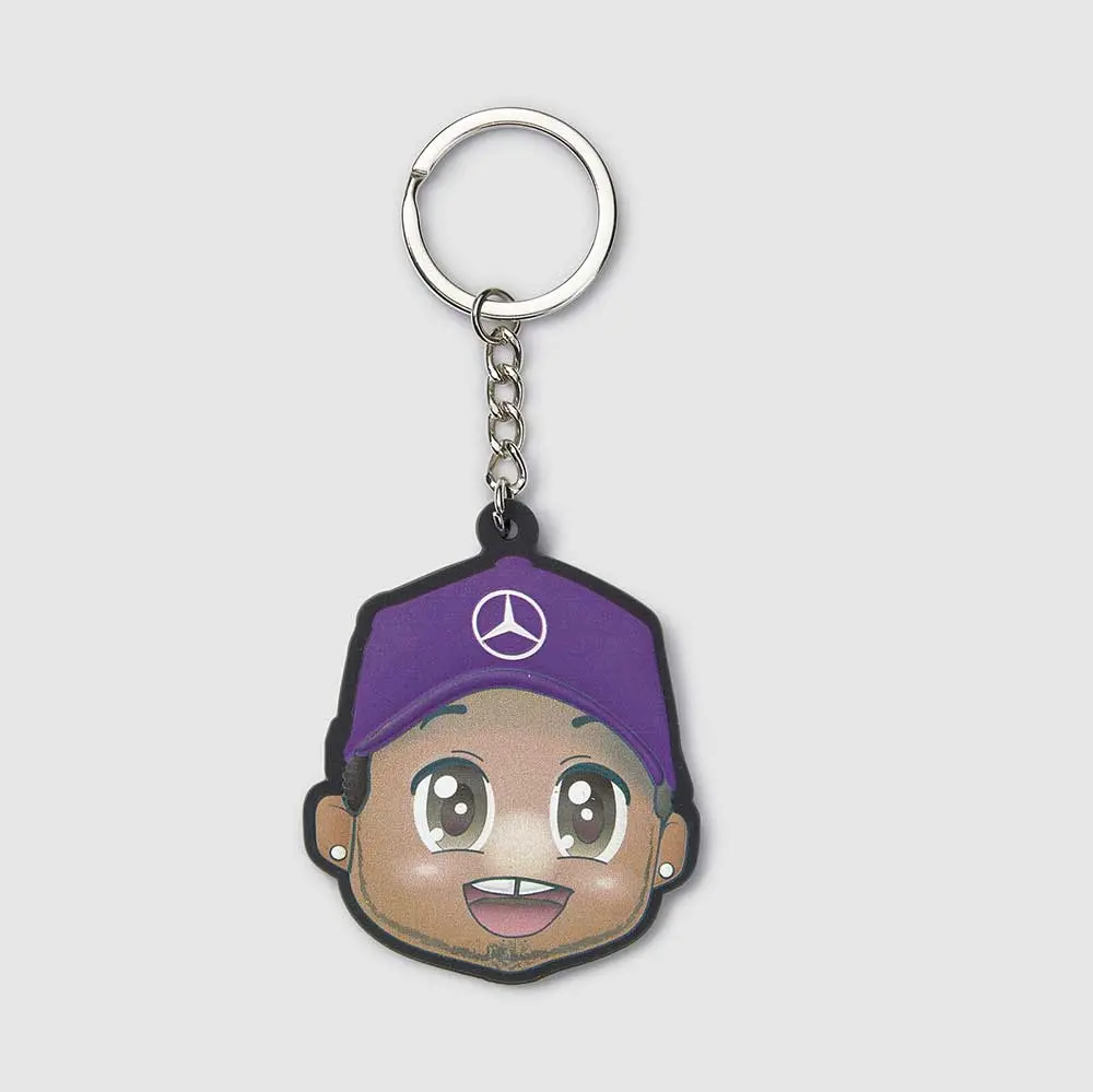 Mercedes-Amg F1 Lewis Hamilton Caricature Keyring 1