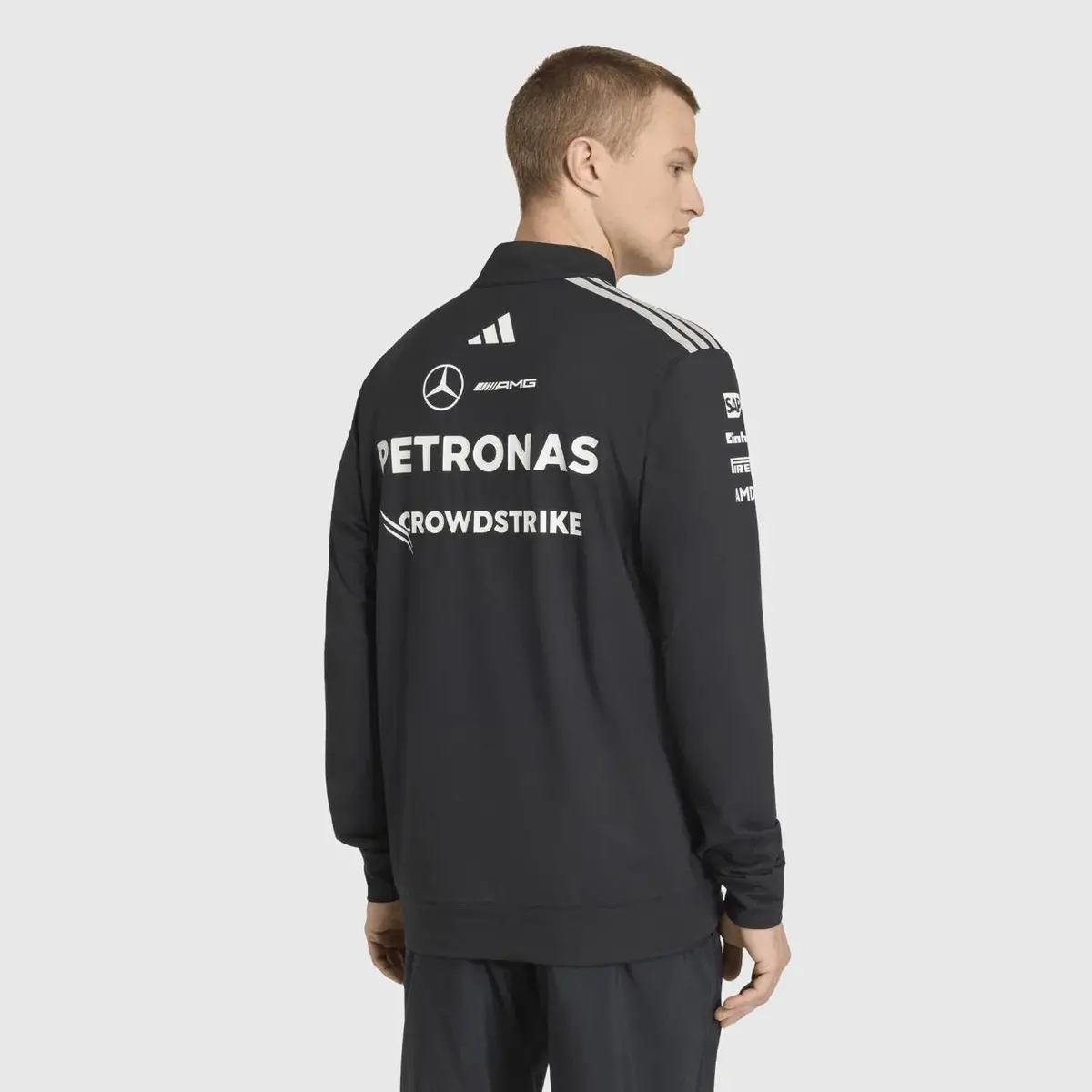 Adidas Mercedes Amg F1 Team 1/4 Zip Sweatshirt Black 3