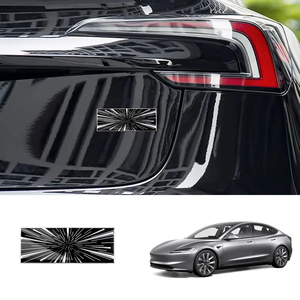 Magnetic Time Tunnel Rear Emblem Badge For Tesla Model 3 Highland 2024+ 1
