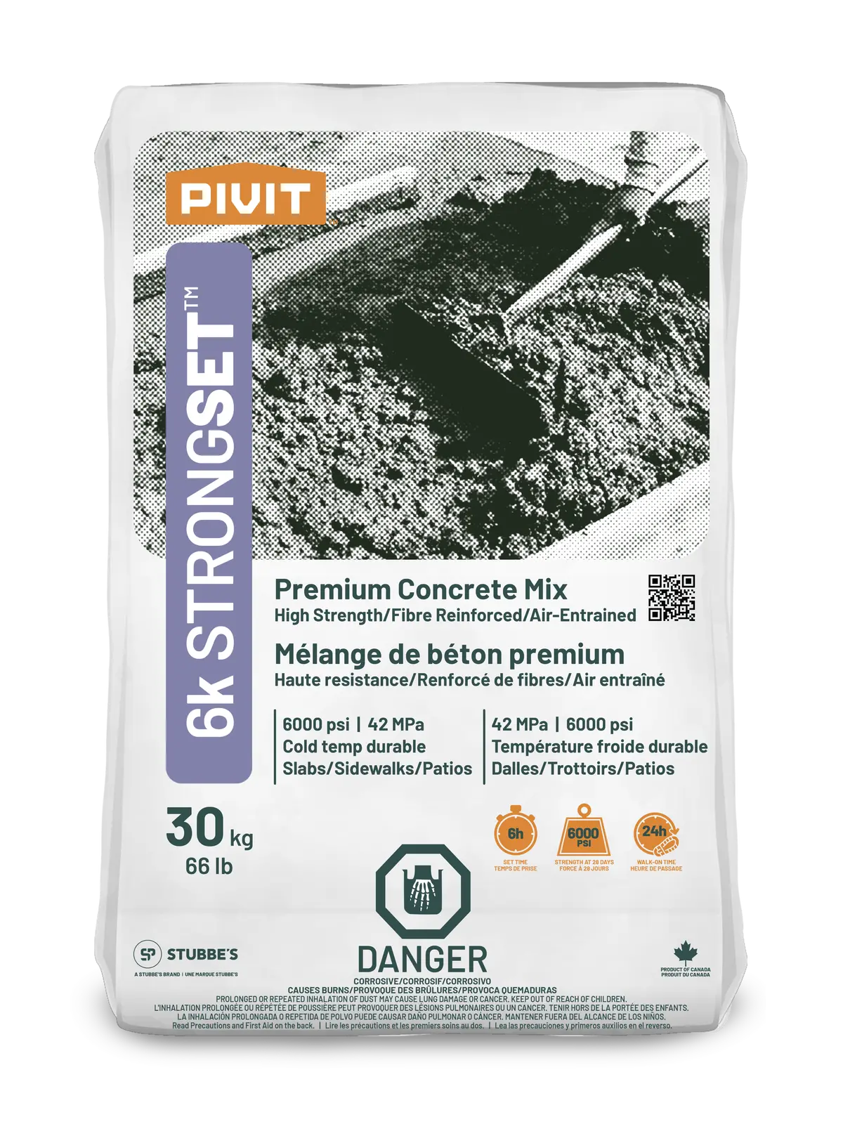 Pivit 6K Strongset 30 Kg. 6000 Psi High Strength Concrete Mix 1