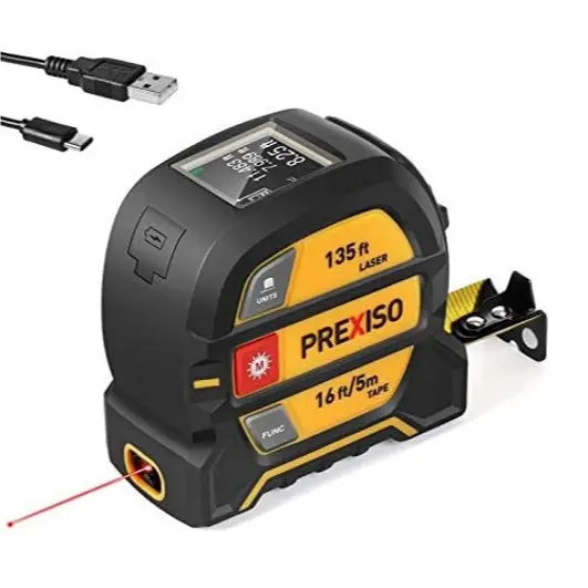 Prexiso 2-In-1 Rechargeable 40 M Laser And 5 M Tape Measure 1