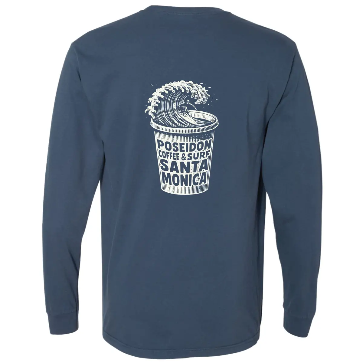 Poseidon Coffee And Surf Long Sleeve - Light Blue 1