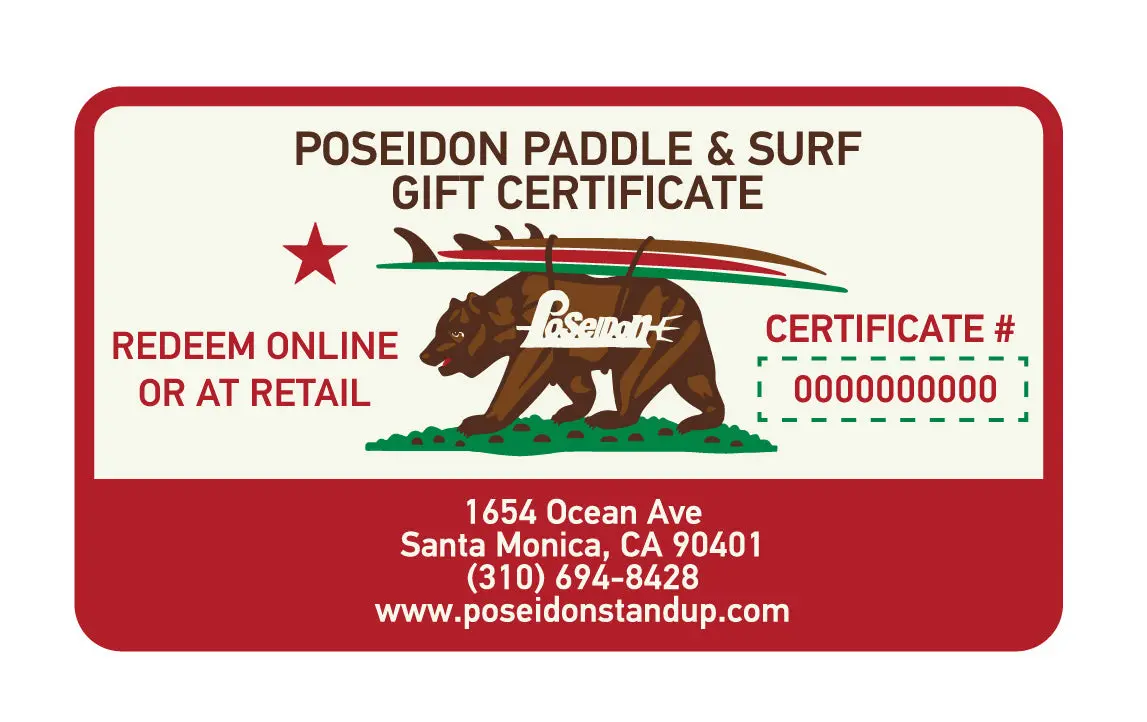 Poseidon Paddle And Surf Digital Gift Card 1