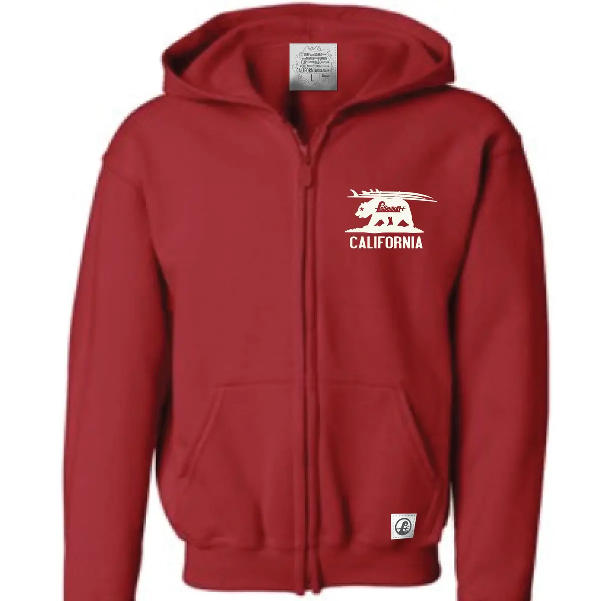 Poseidon Kids California Surf Trip Hoodie - Red 1