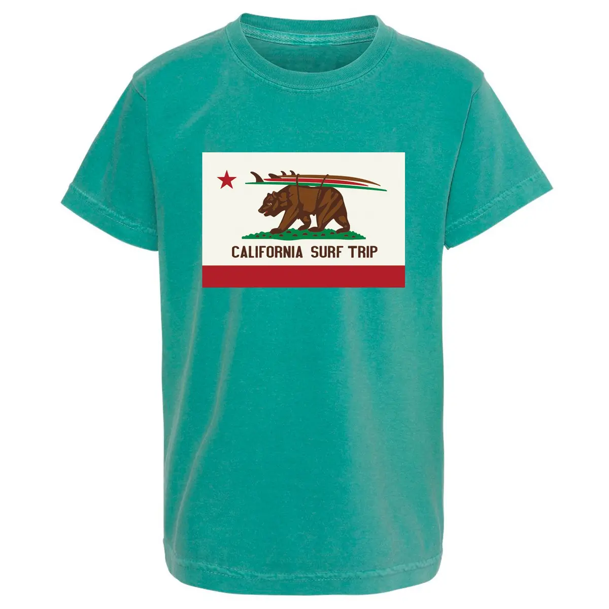 Poseidon Kids California Surf Trip Tee - Seafoam 1