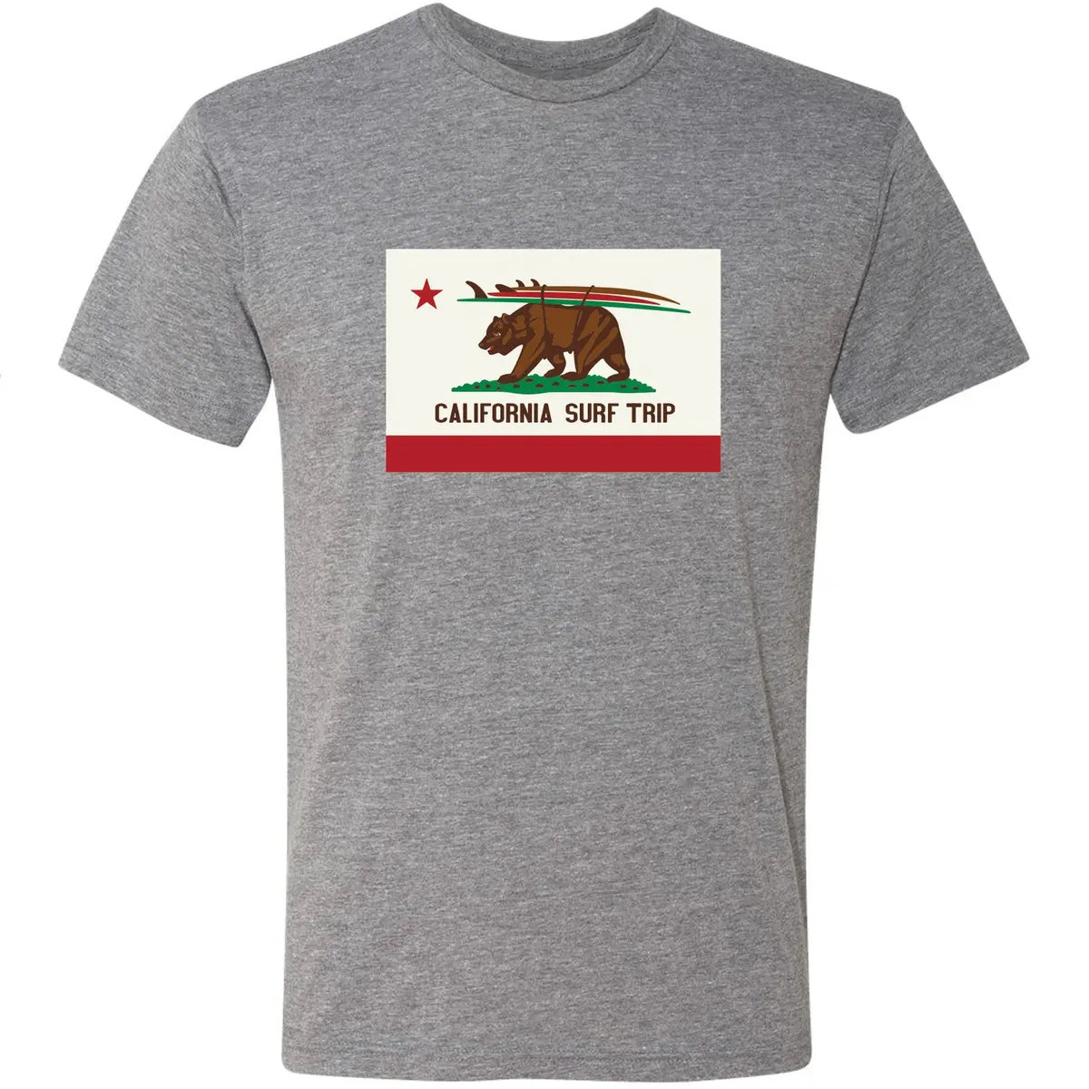 Poseidon California Surf Trip Tee - Heather Grey 1