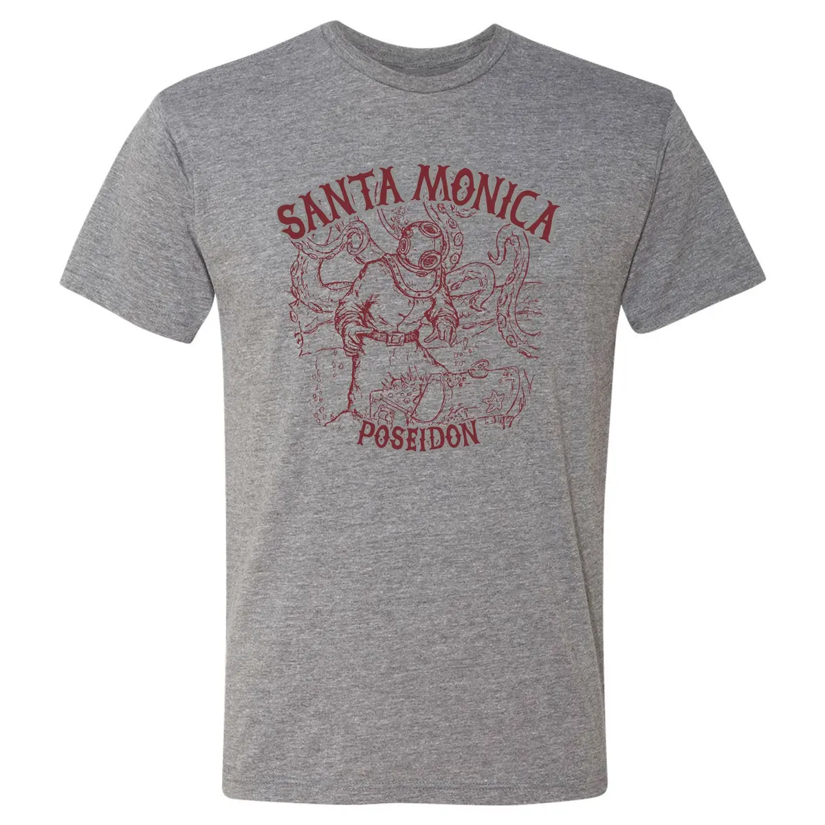 Poseidon Santa Monica Treasure Tee - Heather Grey 1