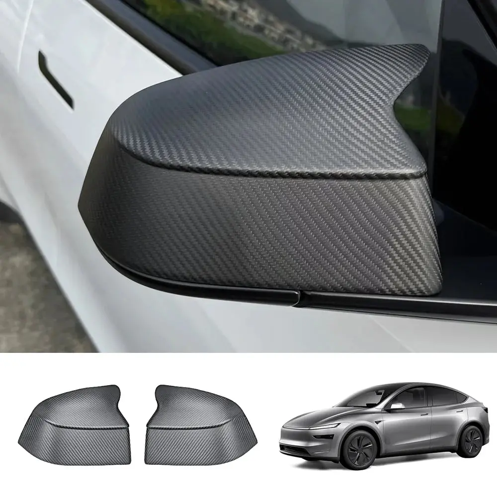 [Real Carbon Fiber] Gt-Style Side Mirror Cover Caps For Tesla Model Y Juniper 2025+ 2