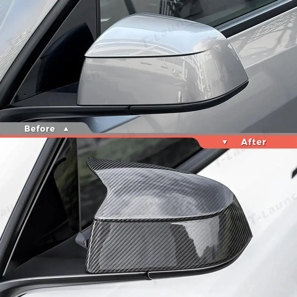 [Real Carbon Fiber] Gt-Style Side Mirror Cover Caps For Tesla Model Y Juniper 2025+ 3