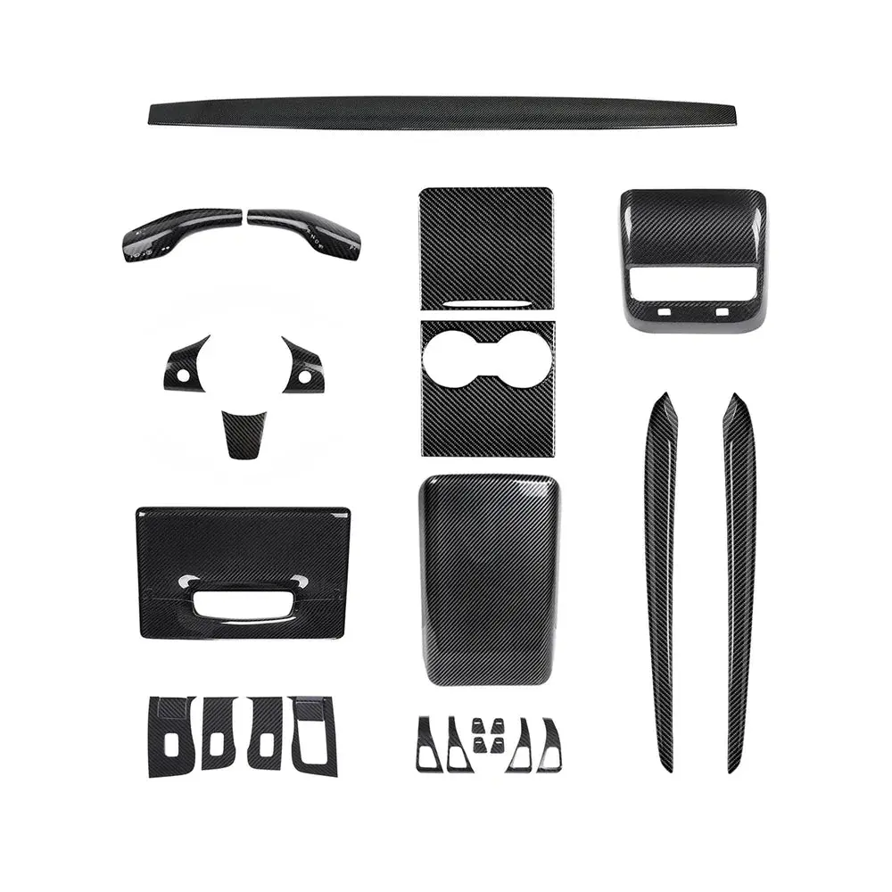 Real Carbon Fiber Interior Mods Wrap Kit For Tesla Model 3 / Y 26