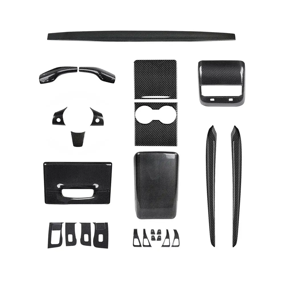 Real Carbon Fiber Interior Mods Wrap Kit For Tesla Model 3 / Y 16