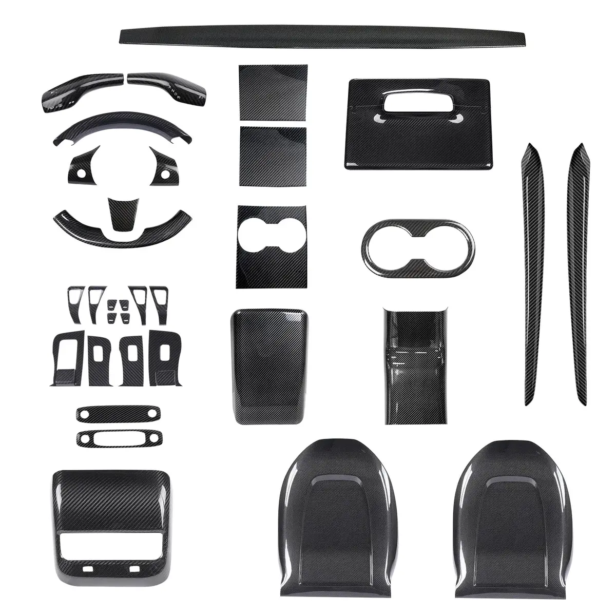 Real Carbon Fiber Interior Mods Wrap Kit For Tesla Model 3 / Y 2