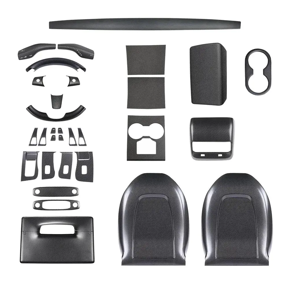 Real Carbon Fiber Interior Mods Wrap Kit For Tesla Model 3 / Y 9