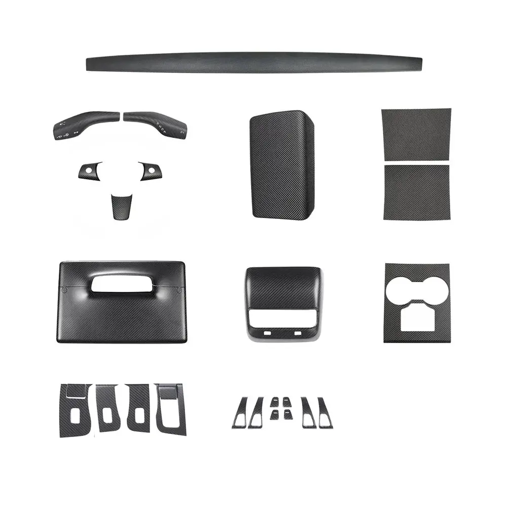 Real Carbon Fiber Interior Mods Wrap Kit For Tesla Model 3 / Y 23