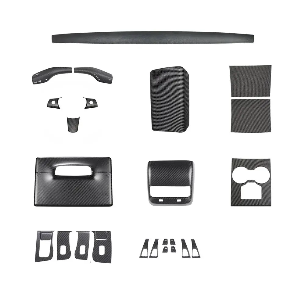 Real Carbon Fiber Interior Mods Wrap Kit For Tesla Model 3 / Y 11