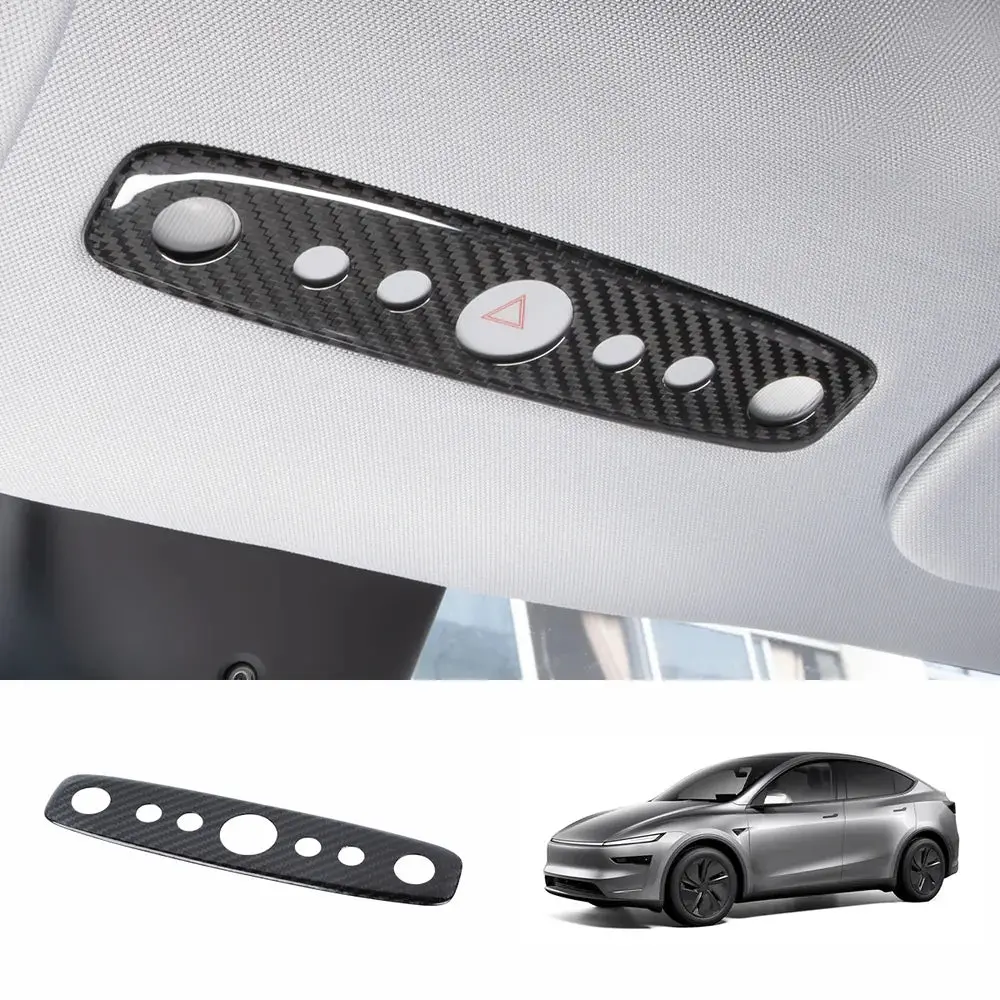 [Real Carbon Fiber] Reading Light Cover For Tesla Model Y Juniper 2025+ 1