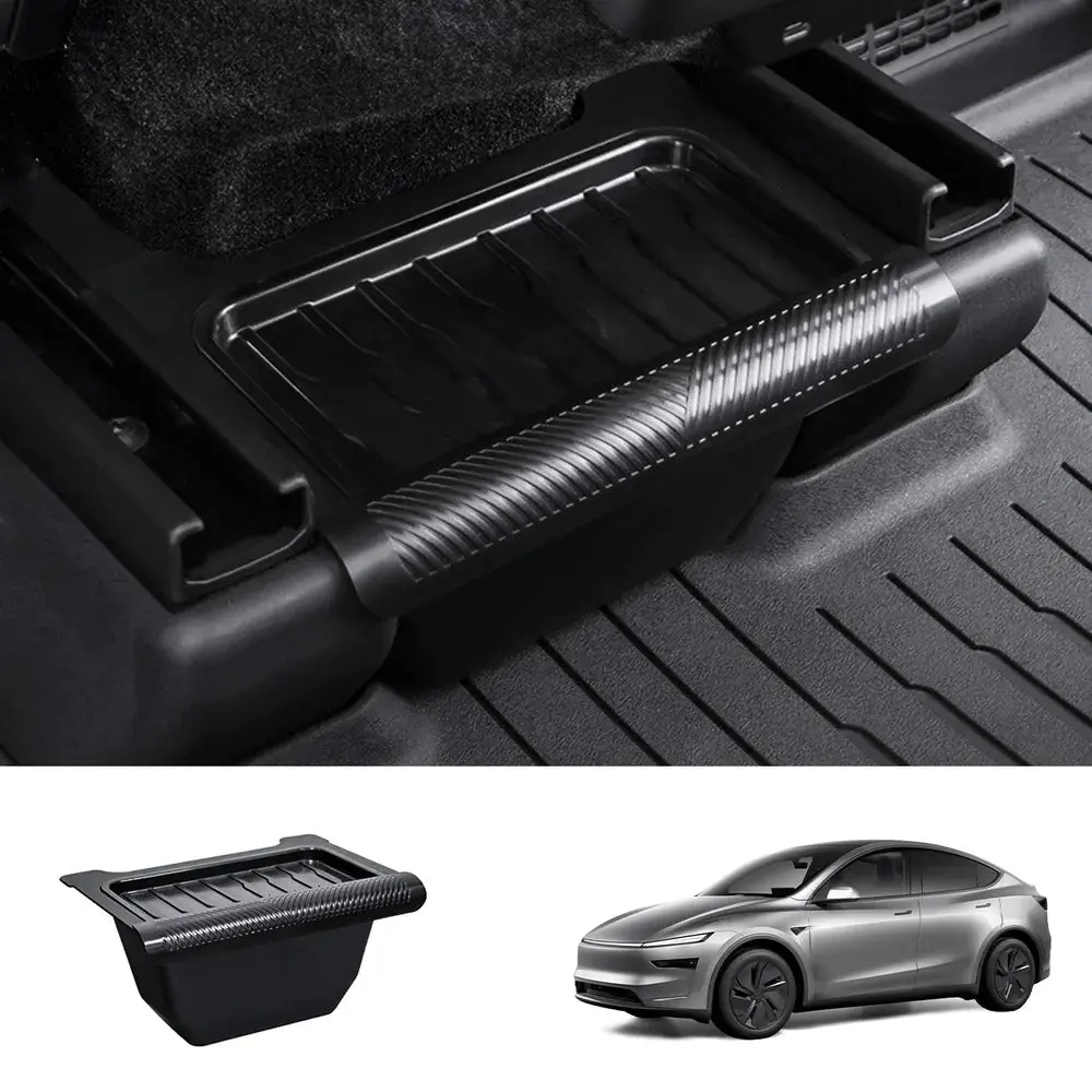 Multi-Functional Rear Flip-Top Trash & Storage Bin For Tesla Model Y Juniper 2025+ 1