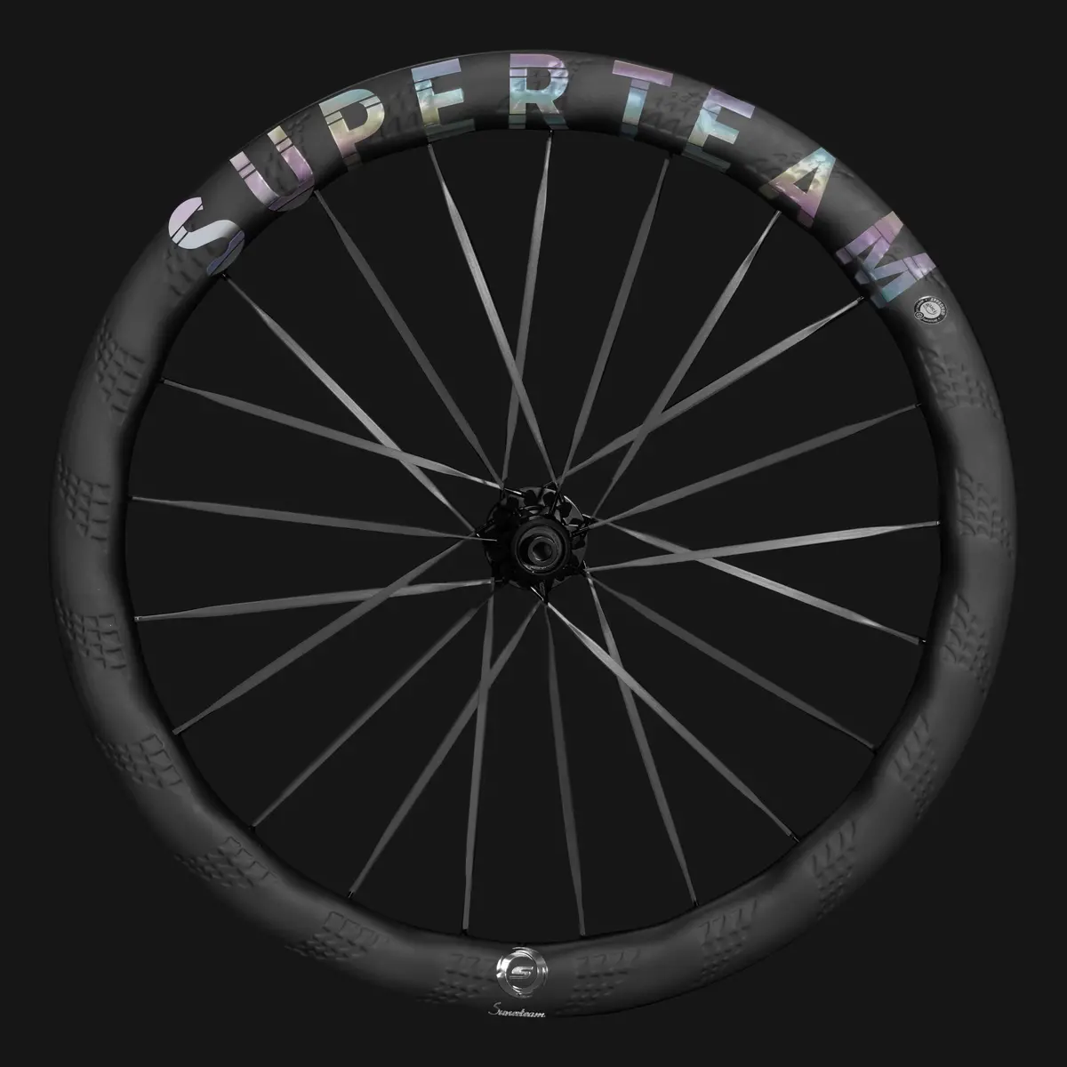 S-All Carbon Ultra D28-50 Disc Brake Silver Decals 1