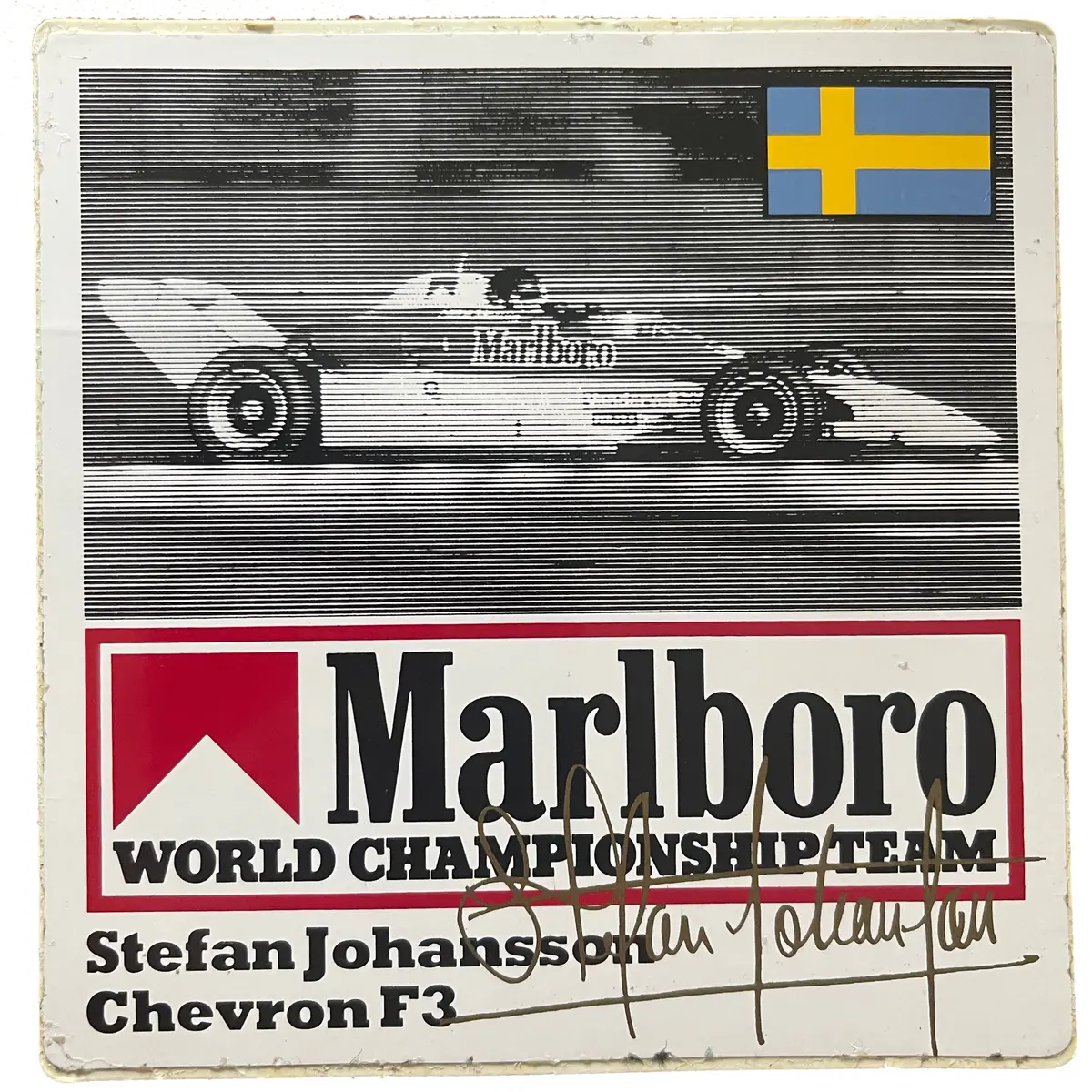 Marlboro-World-Championship-Team-Driver-Sticker- Stefan Johansson - Chevron F3 1