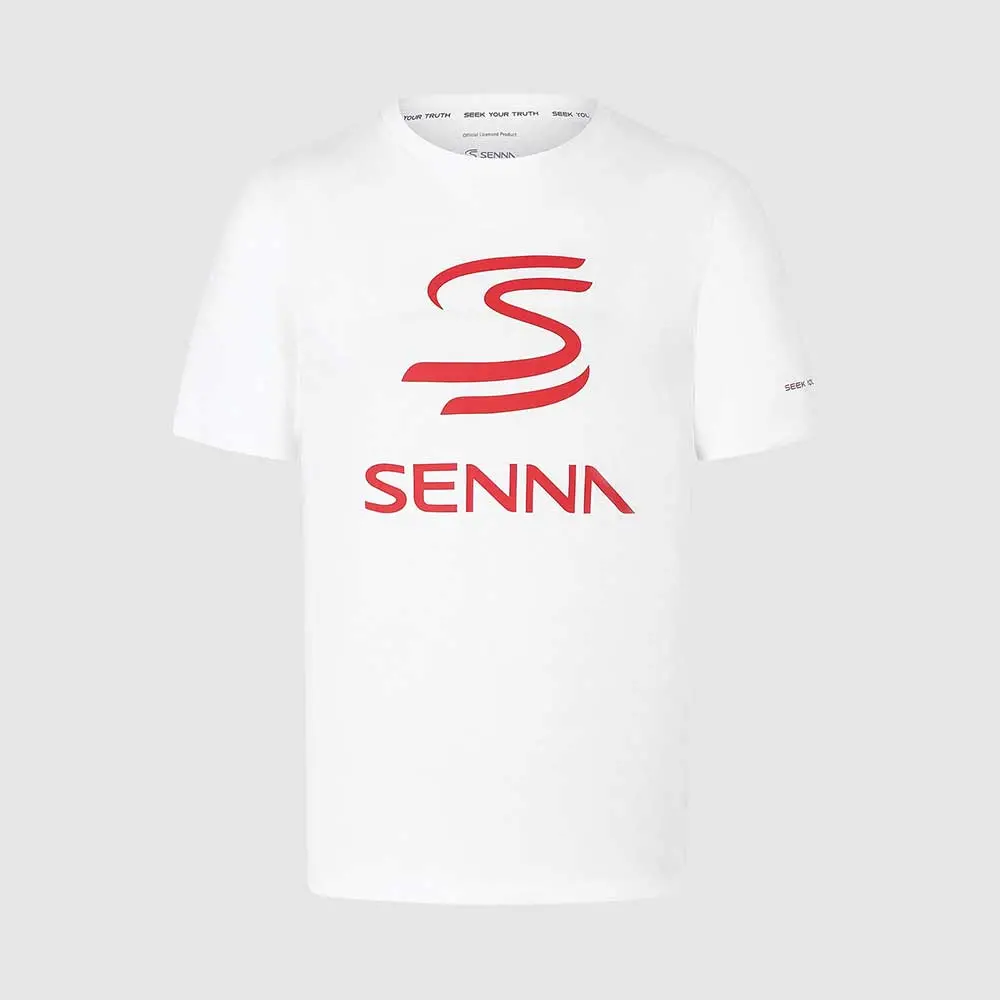 Ayrton Senna Ss Logo Tee White 1