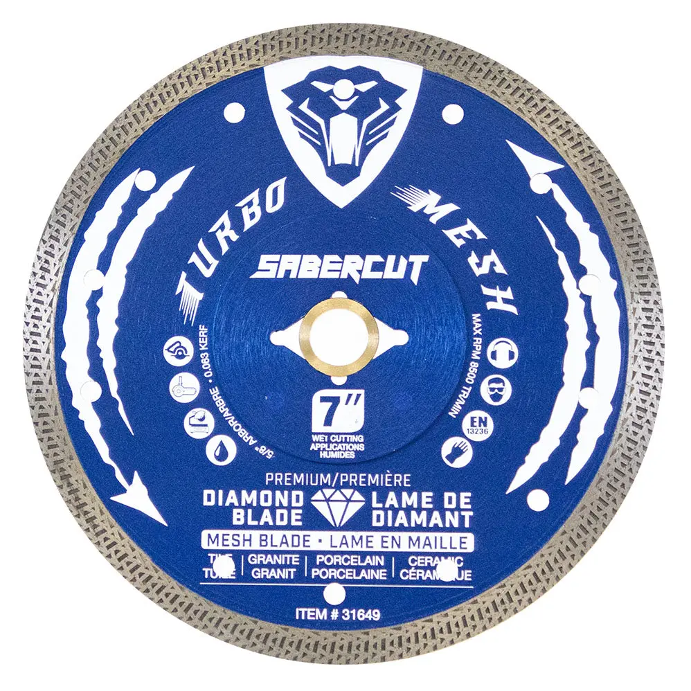 Sabercut 7 In. Tile, Porcelain & Granite Mesh Diamond Blade 1