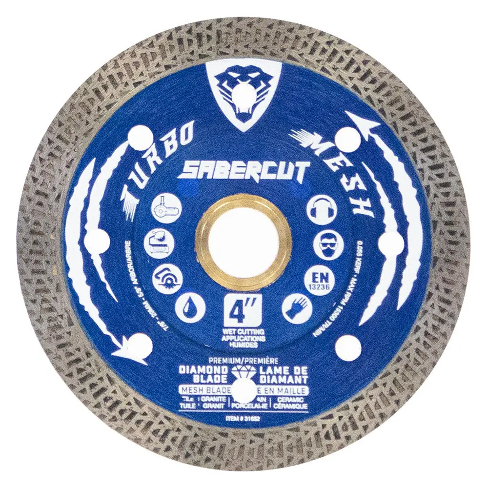 Sabercut 4 In.   Tile, Porcelain & Granite Mesh Diamond Blade 1