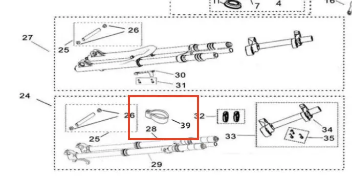 Surron Light Bee - Oem Front Brake Hose Clamp (Kke) 1