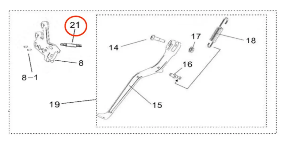 Light Bee Kickstand Pin "A" 1