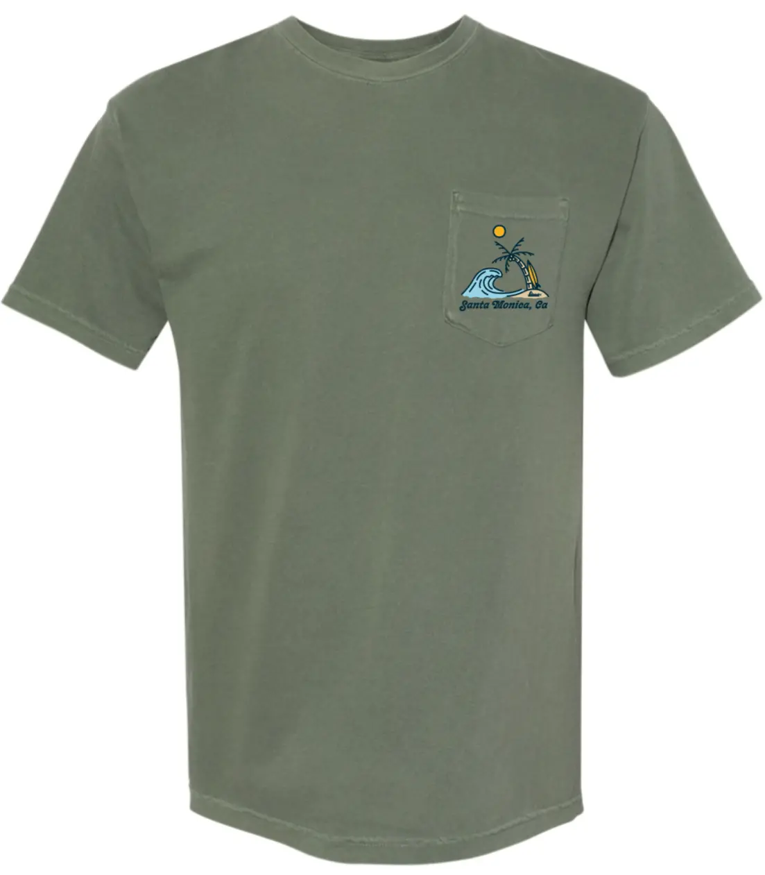Poseidon Santa Monica Pocket Tee - Moss Green 1