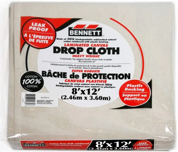 Bennett Plscloth8 8Ft X 12Ft Canvas Drop Cloth 1