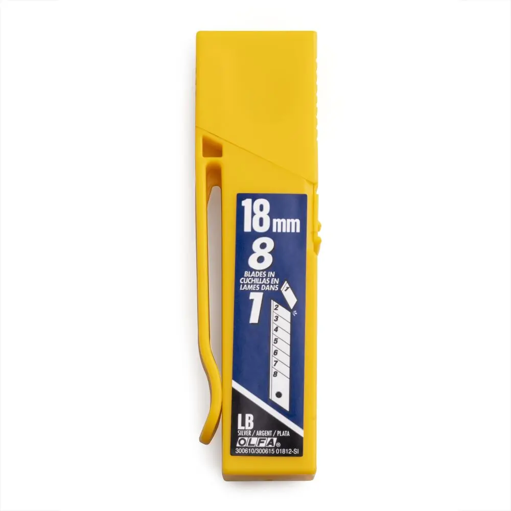 Olfa Snap Off Knife Blades 18Mm 30 Pack W/Clip On Case 1