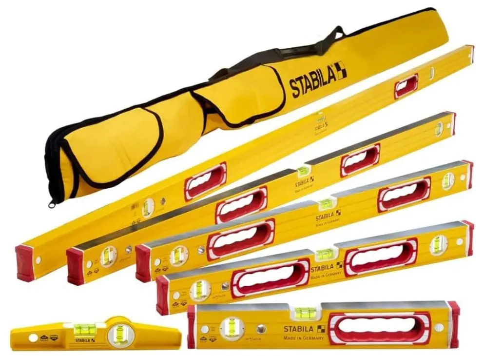 Stabila 78396 Type 96 Magnetic 6 Level Set (78In, 48In, 32In, 24In, 16In, Torpedo & Carrying Case 1