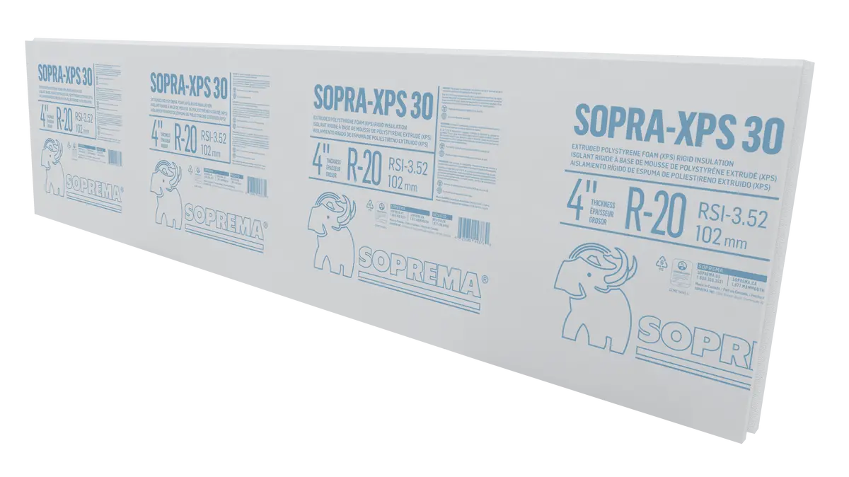 Sopra Xps-30 4 In. X 24 In. X 96 In. Shiplap Four-Edge Extruded Polystyrene Rigid Insulation 1