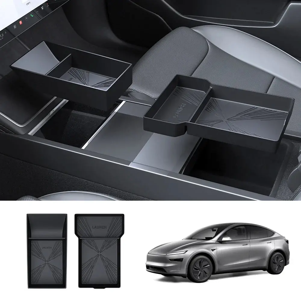 Silicone Console Armrest Box Lower Storage Tray For Tesla Model Y Juniper 2025+ 7