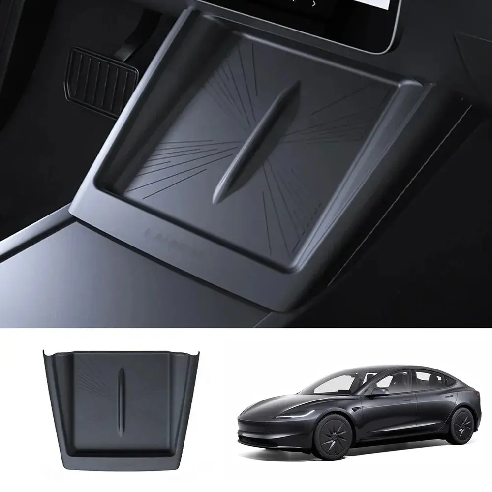 Full-Cover Non-Slip Silicone Wireless Charging Area Mat For Tesla Model 3 Highland Standard 2025+ 2