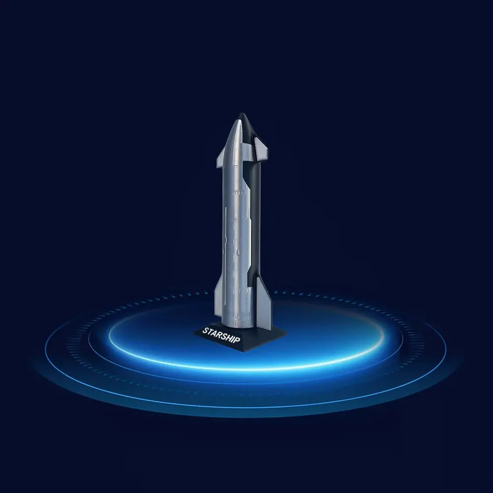 Handcrafted Spacex Starship B7 Rocket Model Ready-To-Display Collectible 1