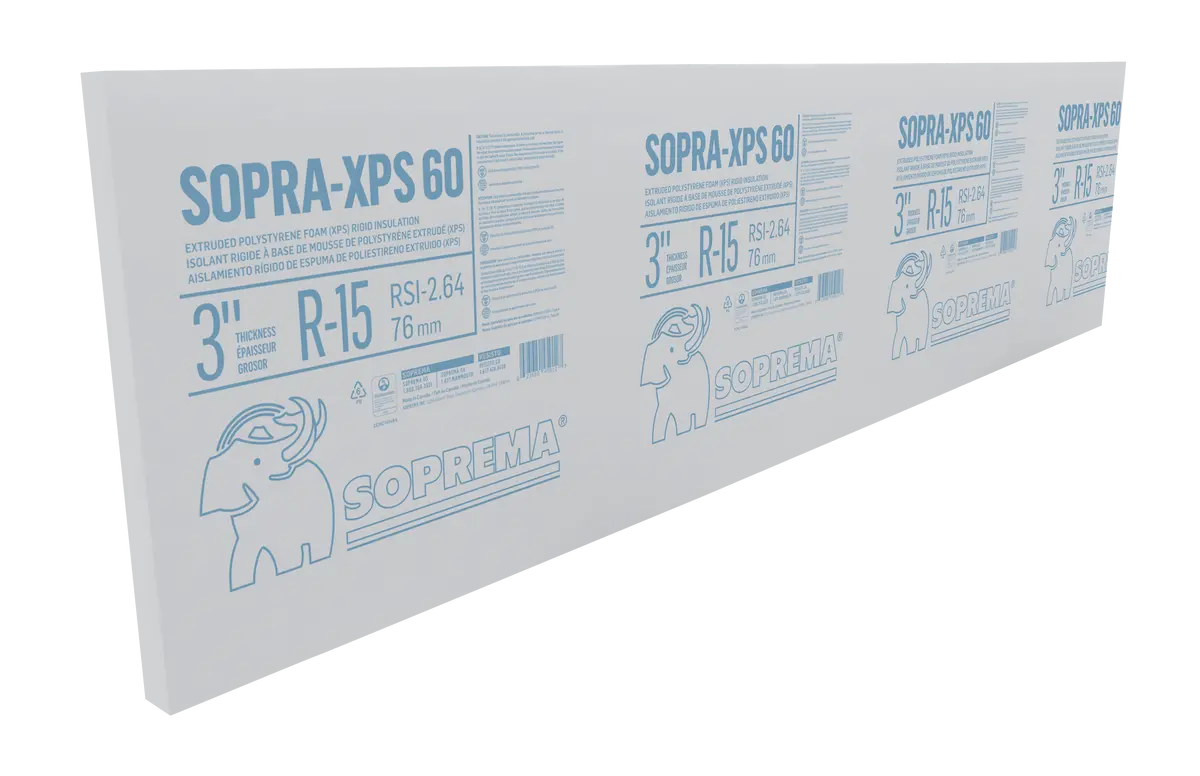 Sopra Xps-60 3 In. X 24 In. X 96 In. Butt-Edge Extruded Polystyrene Rigid Insulation 1