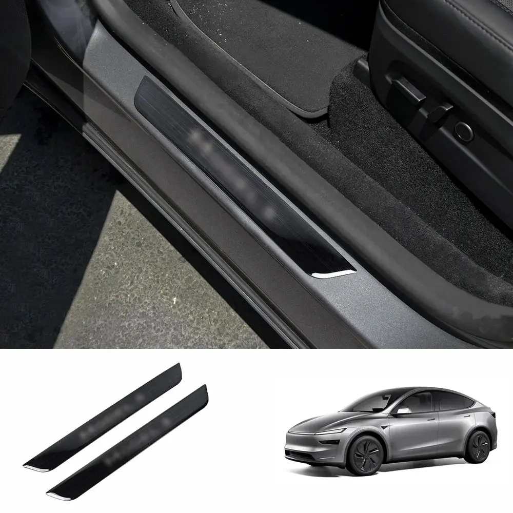 Stainless Steel Door Sill Protection Covers For Tesla Model Y Juniper 2025+ 4