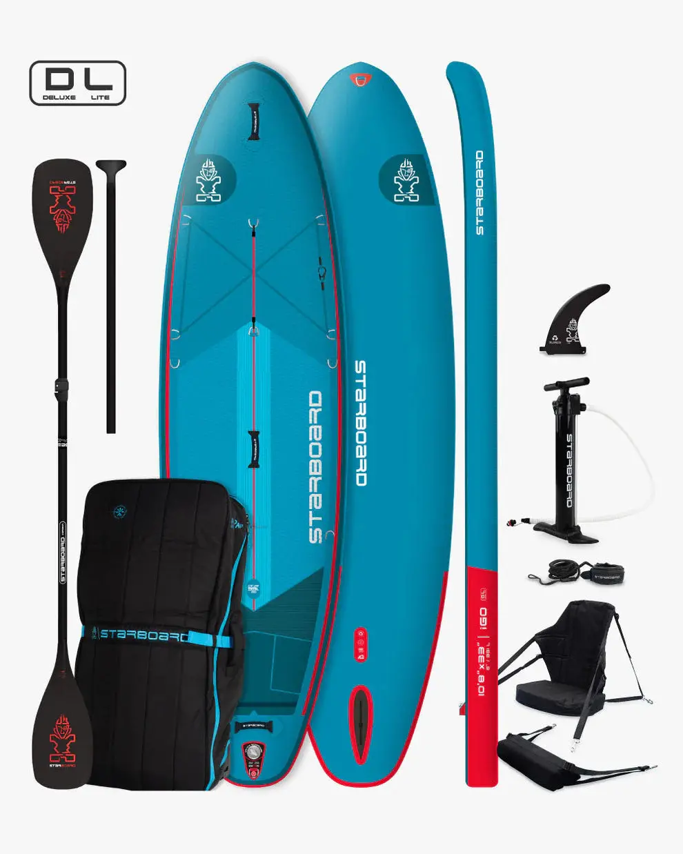 2026 Starboard 10'8" X 33" Igo Deluxe Lite With Kayak Set Inflatable Sup Board 1