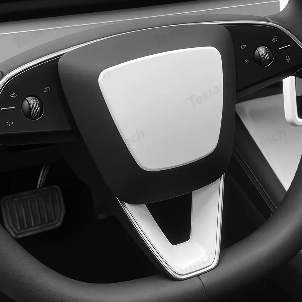 Abs Steering Wheel Center & V-Shape Trim For 2026 New Tesla Model Y Standard 6