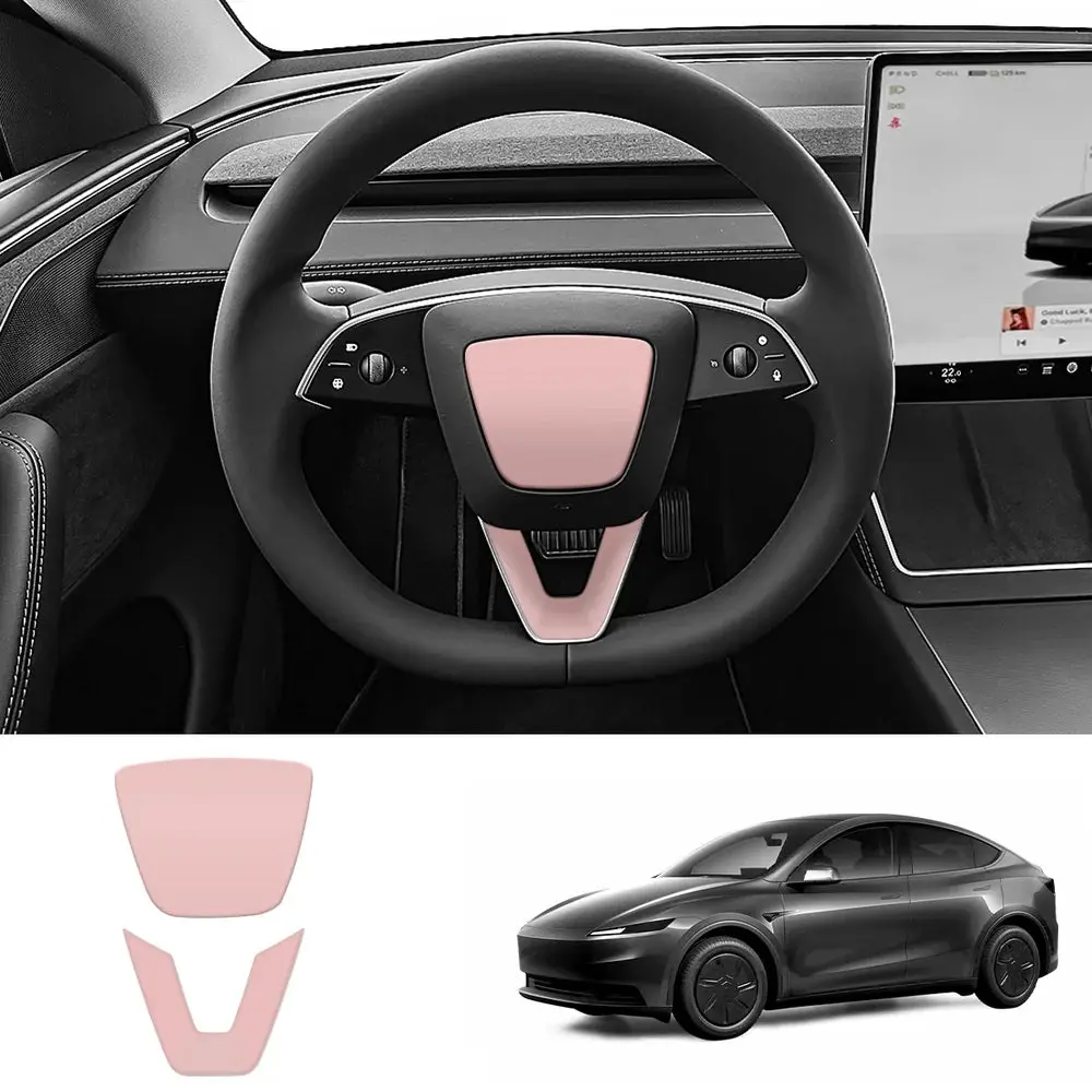 Abs Steering Wheel Center & V-Shape Trim For 2026 New Tesla Model Y Standard 9