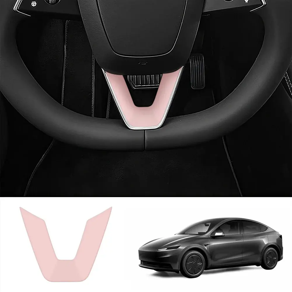 Abs Steering Wheel Center & V-Shape Trim For 2026 New Tesla Model Y Standard 7