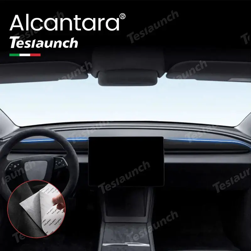 Alcantara Dashboard Fabric Decorative Sticker Cover For 2024+ Model 3 Highland 1