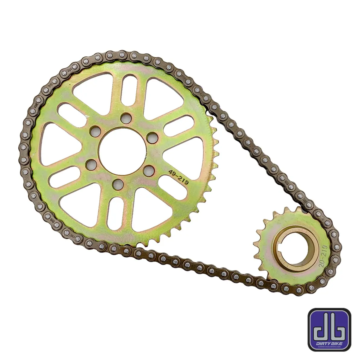 Dirtybike 219 Primary Belt To Chain Conversion Kit | Kmc Non O-Ring Chain 1