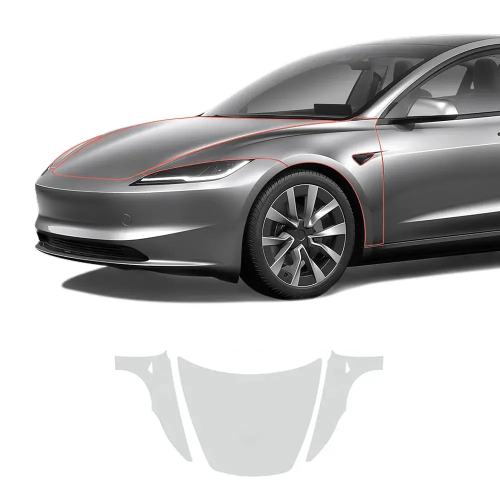 Glossy Tpu Invisible Full Car Paint Protection Film (Ppf) For Tesla Model 3 Highland 2024+ 3