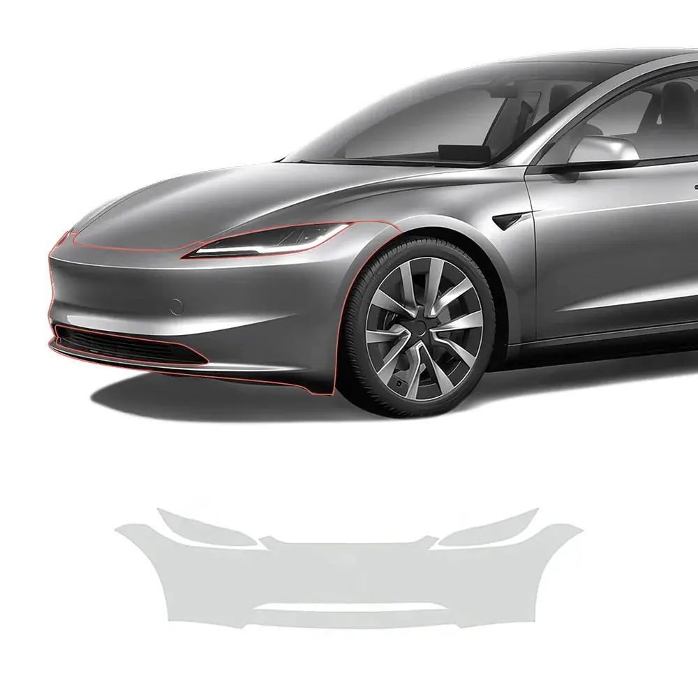 Glossy Tpu Invisible Full Car Paint Protection Film (Ppf) For Tesla Model 3 Highland 2024+ 2